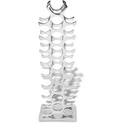 vidaXL Weinregal Aluminium Silber 27 Flaschen