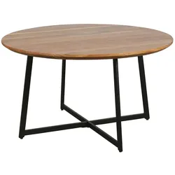 byLIVING Couchtisch ALINA, Beistelltisch, Breite 80 cm, Akazie natur/schwarz