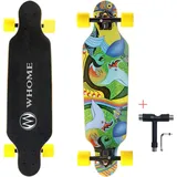 WHOME Longboards – 31 Zoll Kleines Longboard Cruising Skateboard – für Erwachsene/Kinder Mädchen/Jungen Anfänger/Profi inkl. T-Tool (Fresh Life)