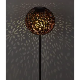 Dehner Solarleuchte Kunststoff/Metall Ø18/H88 cm 1 Stück schwarz