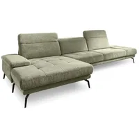 ComfortPlan Ecksofa Almeria Stoff Green