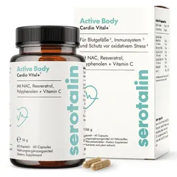 serotalin® Cell Power I 60 Kapseln - Nac, Resveratrol & Polyphenole Hochdosiert Blutdruck St