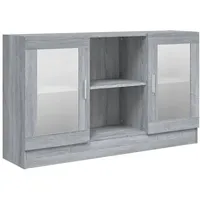 VidaXL Vitrinenschrank Grau Sonoma 120x30,5x70 cm Holzwerkstoff