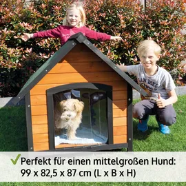 zooprinz Hundehütte Luna 82,5 x 87 x 99 cm Holz Braun