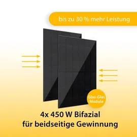 Vale Balkonkraftwerk Bifazial 1800 W inkl. Growatt Neo 800M-X Wechselrichter + Growatt Noah 2,048 Wh