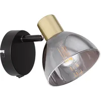 GLOBO Wandstrahler mit Schalter Wandspot Wandleuchte Glas bronzefarben Spot
