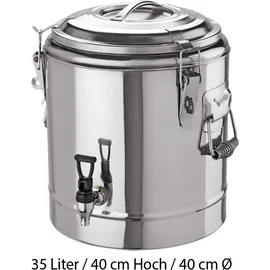 GVK ECO Doppelwandiger Thermogetränkebehälter silber 35 l