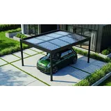 sunelements SunVaro Carport Energy L 362 x 447 cm mit Photovoltaikdach 250 Wp anthrazit-metallic