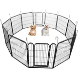 MaxxPet Welpenauslauf - Hundebank - Welpenlaufstall - Welpenauslauf mit 12 Paneelen - Stahl - 78 x 60 cm