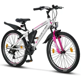 licorne bike gmbh Licorne Bike Guide Premium Mountainbike 24 Zoll RH 31 cm weiß/rosa