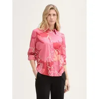 Tom Tailor Damen Hemdbluse mit Muster, 37187 - Pink
