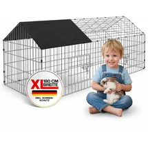 CADOCA Freilaufgehege 180 x 75 x 75 cm schwarz