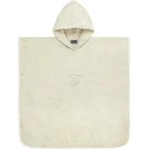 Normani Kinder Baumwoll Badeponcho Manama in Beige | Gr.: 75 x 75 cm