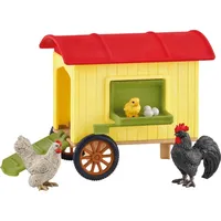 Schleich 42572 - Farm World, Hühnerstall, 5 Teile, Spielset