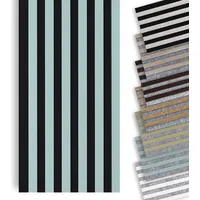 Marbet Design Wandpaneel Lamellenwand Woodline Schwarz-Hellblau 2 St. 270