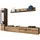 Feldmann-Wohnen Wohnwand Vera, (1 Hängevitrine, 1 Lowboard, 1 Wandregal, 3-St., moderne Optik, 3-teilig, grifflos), 210x33x130cm Wotan Eiche braun