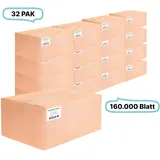 Blanc HYGIENIC Falthandtücher 25x23cm, 1-lg, 32Pak, 160.000Blatt gesamt, 5.000Blatt/Pak, Recycling-Krepp grün, V-Falz, CIL-les Tissue, Series R