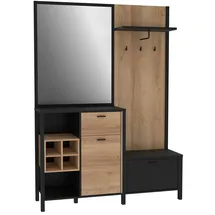 Forte High Rock Kompaktgarderobe 144,5 x 40,2 x 200 schwarz
