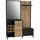Forte High Rock Kompaktgarderobe 144,5 x 40,2 x 200 schwarz