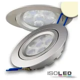 ISOLED LED Einbaustrahler silber, 15W 72°, rund, warmweiß, dimmbar