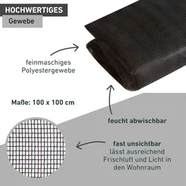 WINDHAGER Insektenschutz Fliegengitter 100 x 100 cm Weiß