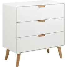 VCM Lowell Kommode 3 Schubladen Weiß.