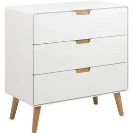 VCM Lowell Kommode 3 Schubladen Weiß.