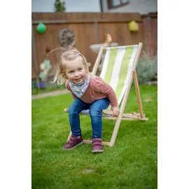 Eichhorn Kinder-Sonnenstuhl 43 x 99 cm grün-weiß gestreift klappbar