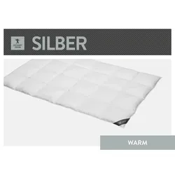 Daunenbettdecke SPESSARTTRAUM "Silber", weiß, B:135cm L:200cm, Bezug: 100% Baumwolle. Füllung: 100% Daunen, Bettdecken, hergestellt in Deutschland, allergikerfreundlich