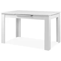 furn.design Esstisch Weiß 125 - 165 cm Ausziehbar Finham