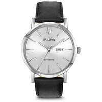 Bulova Watch Automatic Analogue Man Leather 96C130 Clipper Collection