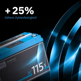 Ective Deep Cycle Versorgungsbatterie 12V 115Ah 1,38 kWh