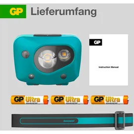 GP Discovery GPDISHLCH44BL058 LED Stirnlampe batteriebetrieben 300lm 36h GPDISHLCH44BL058