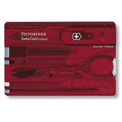 Victorinox 0.7100.T SwissCard transparentes Rot