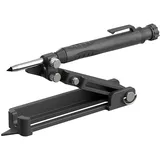 BURLOE DIY Multifunktions Anreißwerkzeug, Mit Tieflochmarker Anreisswerkzeug Für Holz Parallelanreisser Konturenlehre Streichmaß Markierungsstift Speedmarker,Schwarz