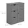 Relaxdays Badezimmerschrank 80 x 60 x 30 cm Grau