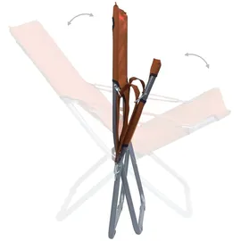 vidaXL Strandstuhl Klappbar Braun
