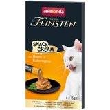 Animonda Vom Feinsten Adult Snack-Cream - Sparpaket 24 x 15 g mit Huhn + Katzengras