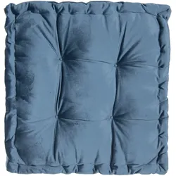 Clayre & Eef Stuhlkissen mit Schaumstoff, 45x45x8cm, blau