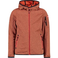 CMP - Kinder-Knit-Tech-Jacke mit fester Kapuze, Campari-Feuerzeug, 176