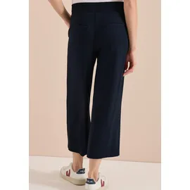 Cecil Style Neele High Waist Wide Leg Hose Blau M