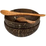 pandoo Kokosnuss-Set (Schüsseln & Löffel)