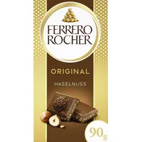 Ferrero Rocher Tafel - Original Milchschokolade mit Haselnuss – 1 x 90 g Schokoladentafel