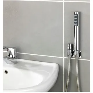Wenko Waschbeckenbrause mit Duohaken chrom glänzend