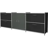 Kerkmann Sideboard Lago, 13732513 anthrazit, Glas 236,0 x 38,0 x 78,0 cm, 1 St.