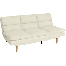 Mendler Schlafsofa HWC-M79, Gästebett Schlafcouch Couch Sofa, Schlaffunktion Liegefläche 180x110cm - Stoff/Textil creme