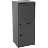 ML-Design Paketbriefkasten aus Verzinktem Stahl in Anthrazit 41x103x38 cm