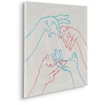 KOMAR Glory Hands - 60 x 60 cm", - Bild Auf Keilrahmen - Minimalistisch Modern