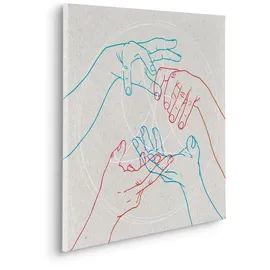KOMAR Glory Hands - 60 x 60 cm", - Bild Auf Keilrahmen - Minimalistisch Modern