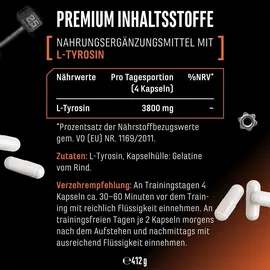 GEN GERMAN ELITE NUTRITION L-Tyrosin Ultra Kapseln 365 Stück